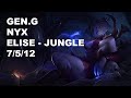 Gen.G Nyx Jungle Elise vs Ekko - KR Grandmaster Patch 10.9