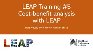 Sida LEAP Training Lecture #5: Cost Benefit Analysis