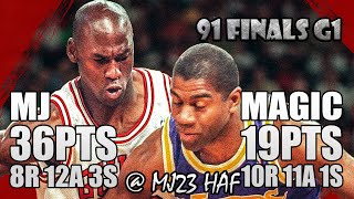 Michael Jordan vs Magic Johnson Highlights (1991 Finals Game 1) - Who's the Best MJ?