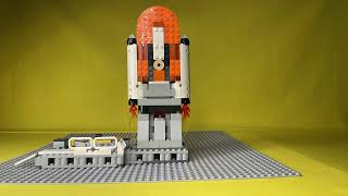 How to speed build LEGO spaceship rocket launch pad 🚀 (theme park ride attached)