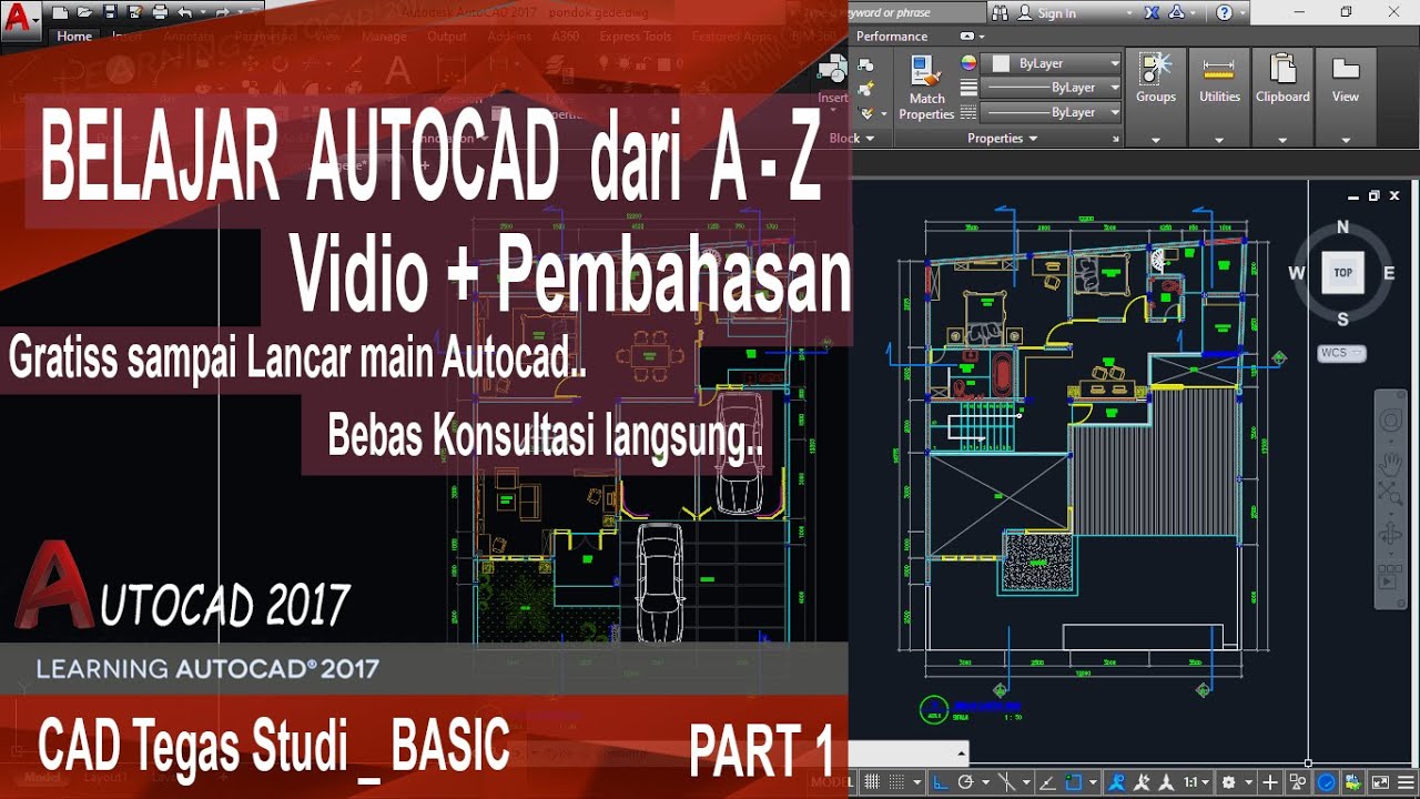 Autocad For Beginer [ Part 1 ] Belajar Autocad Dasar - YouTube