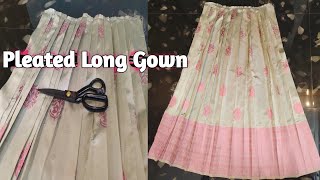 Perfect Pleats for beginners | Pleated Long Gown | Pleats calculation cutting and stitching