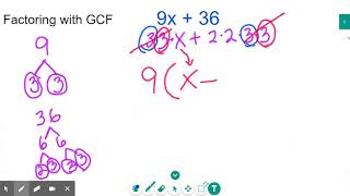 GCF 9x+36