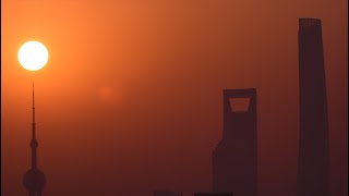 Fiery Sunrise in Shanghai 上海