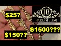 $25 vs $150 vs $1500 Miami Cuban Link Chain From Harlembling - What’s The Best Necklace Review