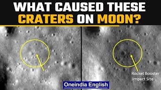 ISRO shares images of double craters on Moon created by rocket hitting Moon | Oneindia News*Space