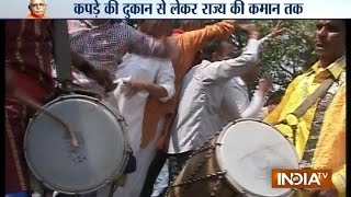 BJP workers celebrate after Manohar Lal Khattar declared as the new CM of Haryana