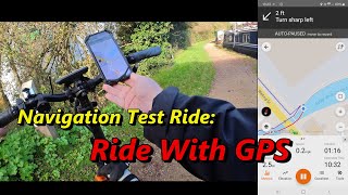 Ride with GPS app - short test ride