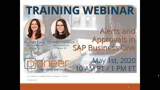 Alerts and Approvals in SAP Business One Training