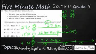 5th Grade STAAR Practice Representing Equations for Multi-step Problems (5.4B - #8)