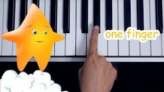 Twinkle Twinkle Little Star (one finger piano tutorial)