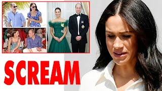 Meghan 'SCREAM OUT'! Kate DAZZLES In Green Gown And Diamonds From Queen At GLITTERING State Dinner