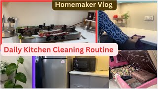 SIMPLE Routine for KITCHEN CLEANING - Daily Routine of Smart Homemaker 🏠- KITCHEN & HOMEMAKING TIPS