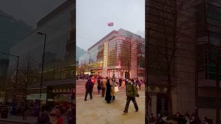 Uk Boxing Day in Manchester so bussy ,,,! #uk #travel #shorts #viralvideo #trending