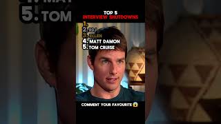 Top 5 Interview Shutdowns Top5 Funny Interview Robertdowneyjr Tomcruise