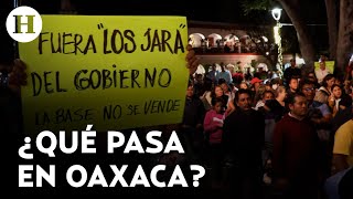 Trabajadores del Estado protestan contra la desaparición de mil 344 plazas en Oaxaca