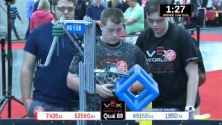 2015 VRC Engr Q89 - 7426 5250G vs 6815B 185D - 26 to 27 - VEX Worlds 2015 - Engineering Division