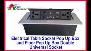 Electrical Table Socket Pop Up Box Double Universal Socket, Lan, Power, HDMI, VGA