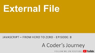 JavaScript – From Zero to Hero #8 - External File