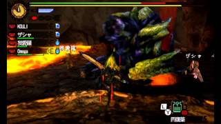 MH4 Online 操虫棍 VS 狂竜化ブラキディオス (集会所上位HR6)