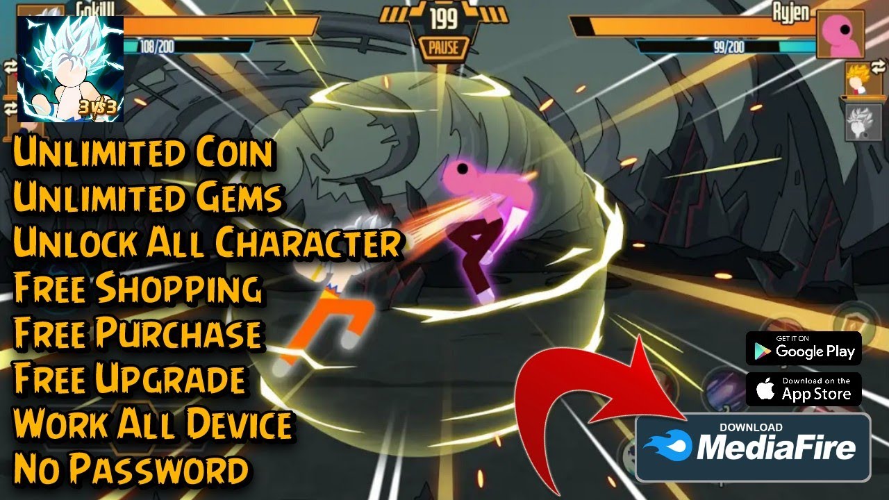 Stickman Dragon Fight Mod Apk Terbaru - Unlimited Coin & Gems / Unlock ...