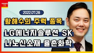 LG에너지솔루션, SK, 나노신소재, 율촌화학_황해수의 주력 종목 (20220728)