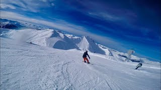 I TRIED the RED ROUTE from the GRANDE ROCHETTE in LA PLAGNE in the FRENCH ALPS