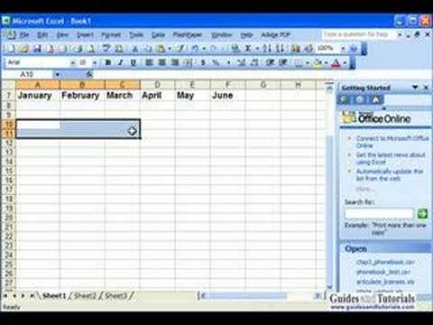GuidesandTutorials: Selecting Cells in Excel 2003 GuidesandTutorials: Selecting Cells in Excel 2003