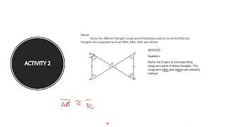 WORKSHEET #2 CONGRUENT TRIANGLES