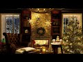 Blizzard Sounds for Sleep In a Soothing Room | Snowstorm Sounds with Fireplace Crackling