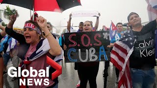 Cuba protests: Demonstrators block Florida highway in solidarity with Cuban protesters