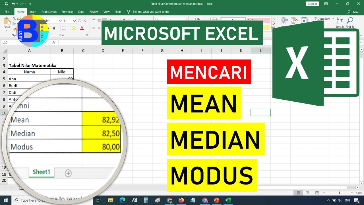Mean Excel