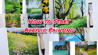 How To Start Acrylic Painting? |അക്രിലിക് പെയിന്റിംഗ് തുടങ്ങുമ്പോൾ ശ്രദ്ധിക്കേണ്ട കാര്യങ്ങൾ|RashArt