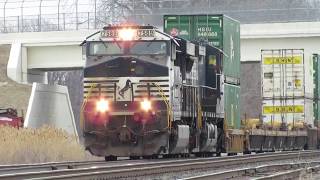 NS 205 lead by an ES40DC at Vickers Junction in Northwood, OH!