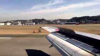 新潟空港から福岡空港へ着陸する飛行機をiPhone6タイムラプス動画で撮影