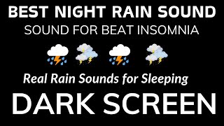 Heavy Rain & Thunder at a Quiet Night ⛈️ Real Rain Sounds for Sleeping, Relax Black Screen No Ads