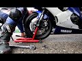 How to change a front wheel on Yamaha R6