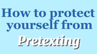 Pretexting - PSA (16 November, 2023)