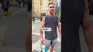 Asking super jacked guy over 50 how he stays so fit. #nyc #newyorkfitness #bodybuilding