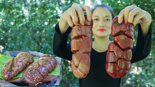 Special Grilled Spicy Beef kidney recipe/ How to grill Beef Kidney in my village