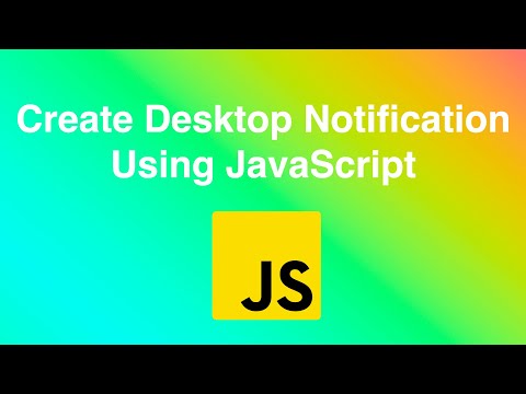 Creating Desktop Notification Using JavaScript | Notification API - YouTube