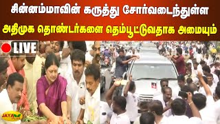 சின்னம்மாவின் கருத்து சோர்வடைந்துள்ள அதிமுக தொண்டர்களை தெம்பூட்டுவதாக அமையும் | Chinnamma | AIADMK