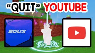 This Youtuber Has QUIT?!?! (Roblox Bedwars) 😭❌