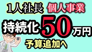 持続化補助金２００万円・一人親方・１人社長・個人事業主・中小企業５０万円・小規模事業者向け補助金最新情報【中小企業診断士YouTuber マキノヤ先生】1980回