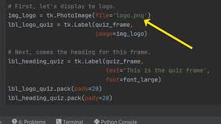 Python 039 - Swapping between frames