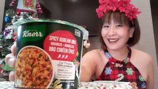 MY VLOGMAS (DAY 21)***CUP EH! NOODLE CHRISTMAS*** KNORR SPICY KOREAN BBQ NOODLES