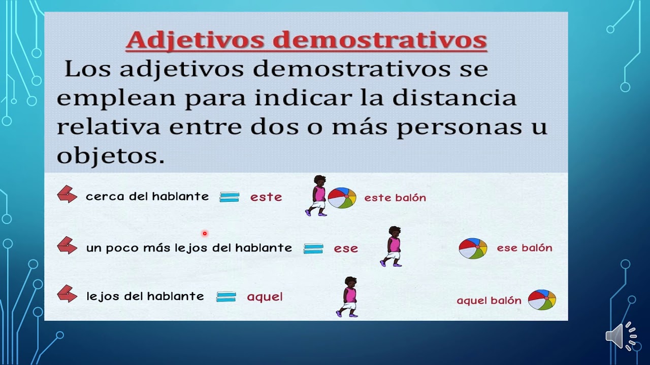 COMUNICACIÓN ADJETIVO DEMOSTRATIVOS - YouTube