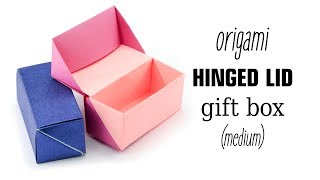 Origami Hinged Gift Box Tutorial - Paper Kawaii