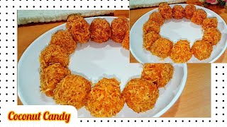 3 Ingredients Coconut Candy Recipe/ Nigeria's Popular Snack /How To Make Coconut Candy for Beginners