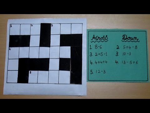 Maths Cross Word Puzzle Maths Cross Word Puzzle
